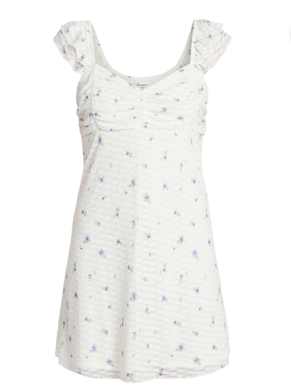 No Boundaries Double Ruffle Ruched Mini Dress